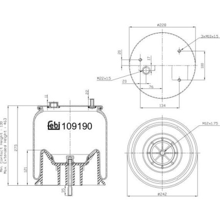 Febi Bilstein 109190 - Bellow, air suspension