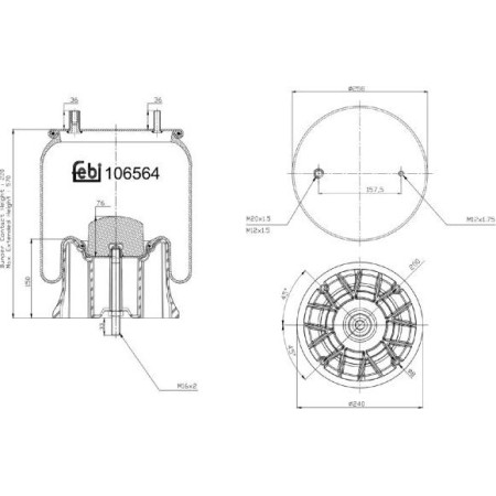 Febi Bilstein 106564 - Bellow, air suspension