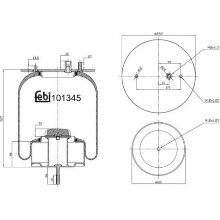 Febi Bilstein 101345 - Bellow, air suspension