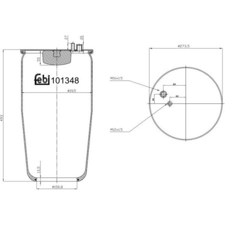 Febi Bilstein 101348 - Bellow, air suspension