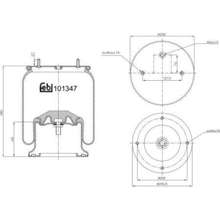 Febi Bilstein 101347 - Bellow, air suspension