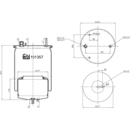 Febi Bilstein 101357 - Bellow, air suspension