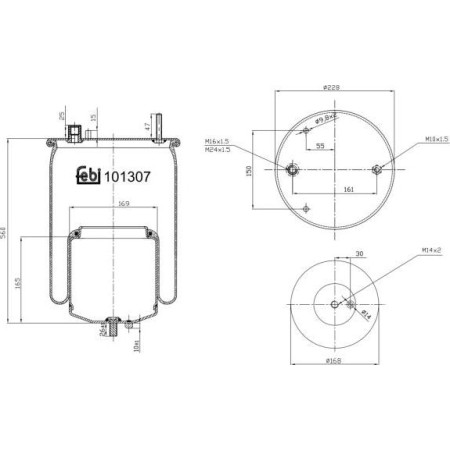 Febi Bilstein 101307 - Bellow, air suspension