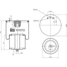 Febi Bilstein 101313 - Fuelle, suspensión neumática