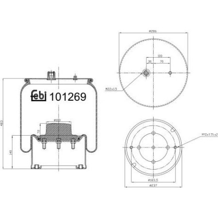 Febi Bilstein 101269 - Bellow, air suspension