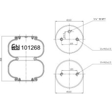 Febi Bilstein 101268 - Federbalg, Luftfederung