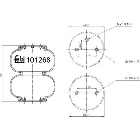 Febi Bilstein 101268 - Bellow, air suspension