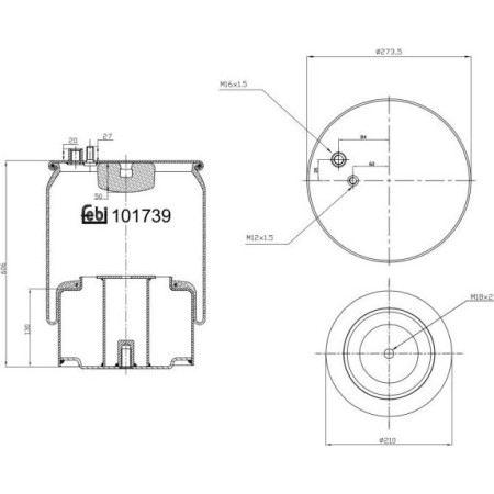 Febi Bilstein 101739 - Bellow, air suspension
