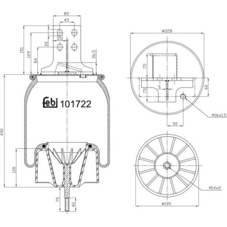 Febi Bilstein 101722 - Bellow, air suspension
