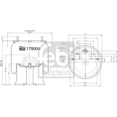 Febi Bilstein 179004 - Soffietto, Sospensione pneumatica
