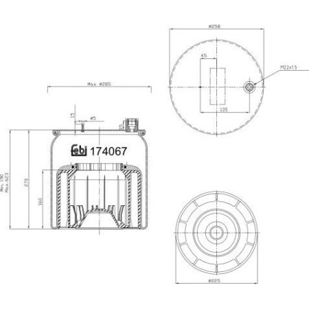 Febi Bilstein 174067 - Bellow, air suspension