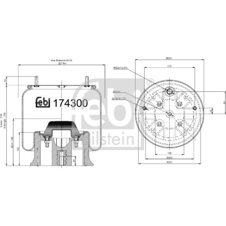 Febi Bilstein 174300 - Bellow, air suspension