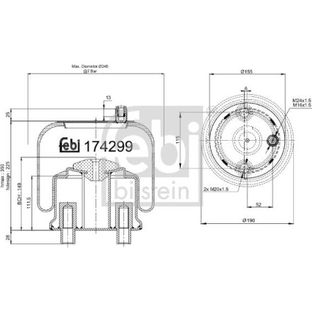 Febi Bilstein 174299 - Bellow, air suspension