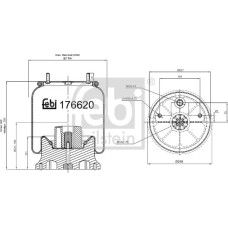 Febi Bilstein 176620 - Ressort pneumatique, suspension pneumatique