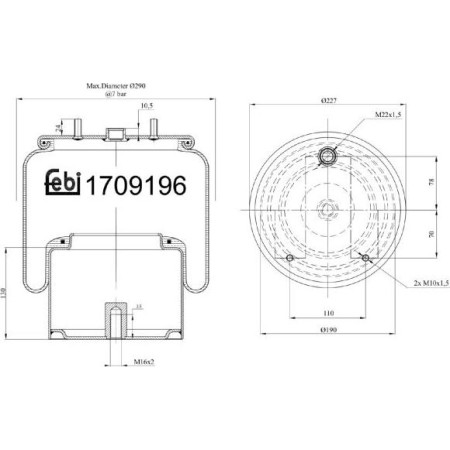Febi Bilstein 170919 - Bellow, air suspension