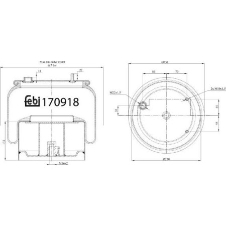 Febi Bilstein 170918 - Bellow, air suspension