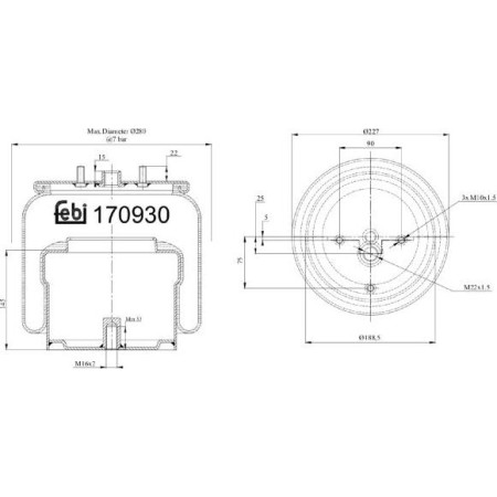 Febi Bilstein 170930 - Bellow, air suspension
