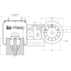 Febi Bilstein 170932 - Fuelle, suspensión neumática