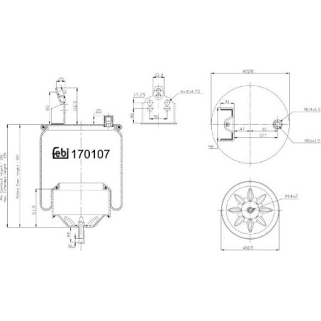 Febi Bilstein 170107 - Bellow, air suspension