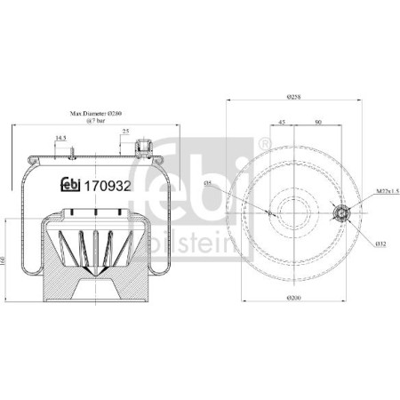 Febi Bilstein 171918 - Bellow, air suspension