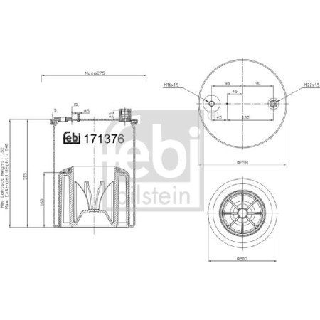 Febi Bilstein 171376 - Bellow, air suspension
