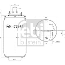 Febi Bilstein 177162 - Fuelle, suspensión neumática