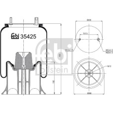 Febi Bilstein 39425 - Federbalg, Luftfederung