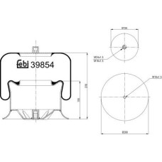 Febi Bilstein 39854 - Ressort pneumatique, suspension pneumatique