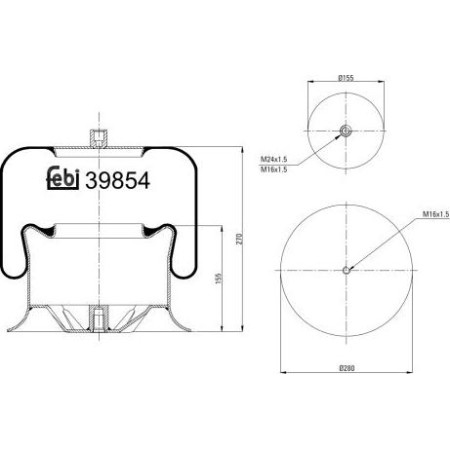 Febi Bilstein 39854 - Bellow, air suspension