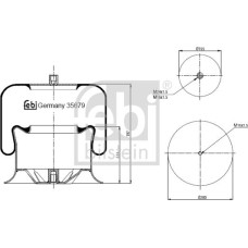 Febi Bilstein 35679 - Fuelle, suspensión neumática