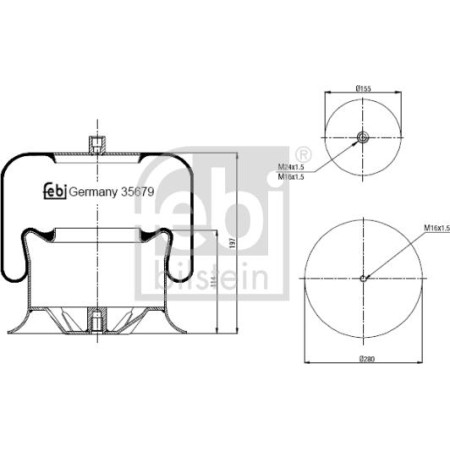 Febi Bilstein 35679 - Bellow, air suspension