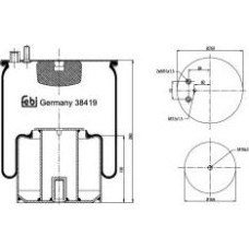 Febi Bilstein 38419 - Fuelle, suspensión neumática