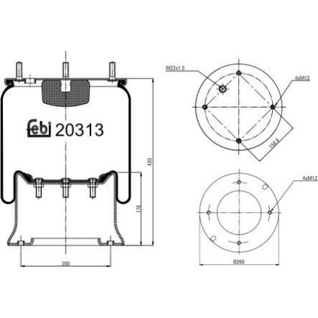 Febi Bilstein 20313 - Bellow, air suspension