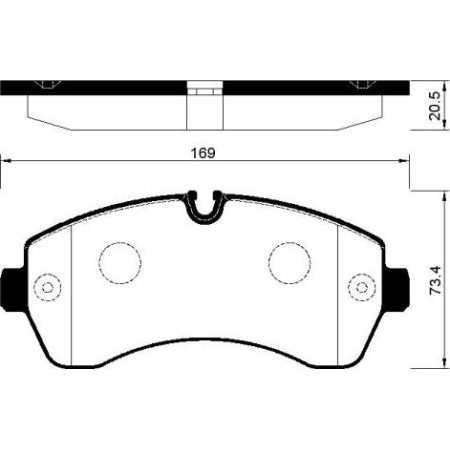 ABE C1M047ABE - Brake Pad Set, disc brake pentru MERCEDES-BENZ SPRINTER 5-t Bus (2006–prezent)
