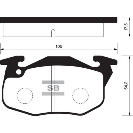ABE C1P005ABE - Brake Pad Set, disc brake pentru RENAULT 19 I Chamade (1988–1992)