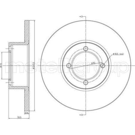 ABE C3X017ABE - Brake Disc pentru OPEL MANTA B CC (1975–1988)