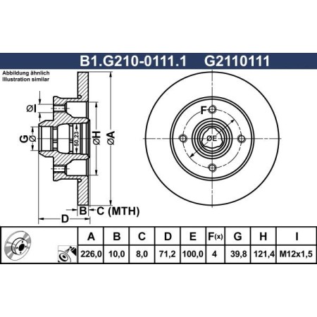 ABE C4W002ABE - Brake Disc pentru VW PASSAT B3/B4 Variant (1988–1997)