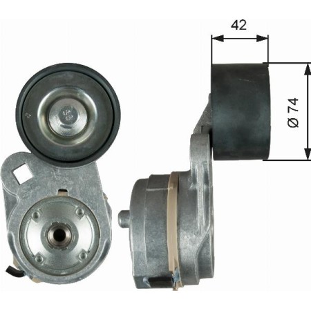 GATES T38718 - Belt Tensioner, v-ribbed belt