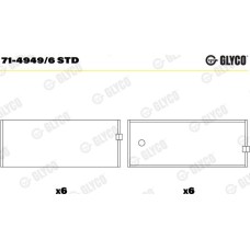Glyco 71-4949/6 STD - Pleuellager