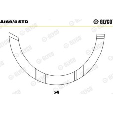 Glyco A169/4 STD - Disco distanciador, cigüeñal