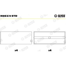 Glyco H063/4 STD - Kurbelwellenlager