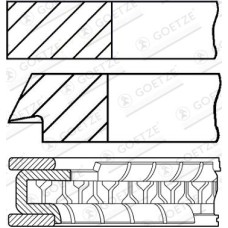 Goetze 08-142200-00 - Jeu de segments de pistons