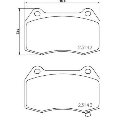 ABE C1B012ABE - Brake Pad Set, disc brake pentru MASERATI GRANSPORT Coupe (2004–2007)