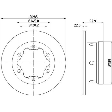 ABE C4M015ABE - Brake Disc pentru MERCEDES-BENZ SPRINTER 2-t Bus (1995–2006)