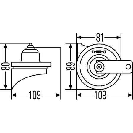 HELLA 3FG 007 424-011 - Fanfare Horn