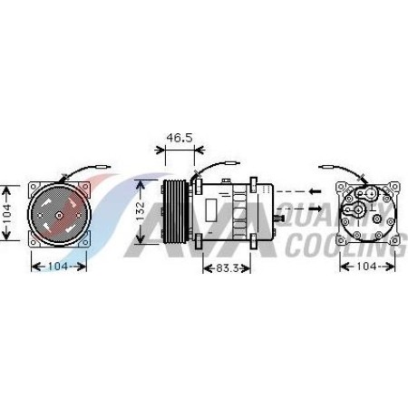 HIGHWAY AUTOMOTIVE 45057004 - Compressor, air conditioning