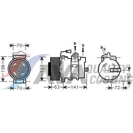 HIGHWAY AUTOMOTIVE 45033002 - Compressor, air conditioning