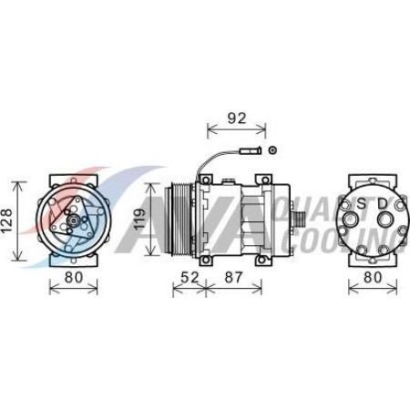 HIGHWAY AUTOMOTIVE 45021003 - Compressor, air conditioning