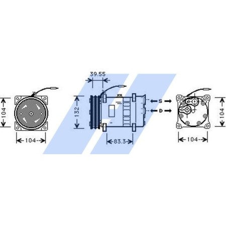 HIGHWAY AUTOMOTIVE 45157001 - Compressor, air conditioning