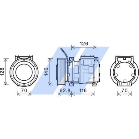 HIGHWAY AUTOMOTIVE 45119015 - Compressor, air conditioning